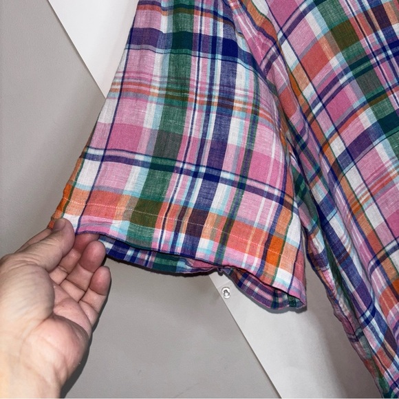 Ralph Lauren Casual Plaid Button Down Shirt Men’s XL Pony Short Sleeve Pink Blue - Picture 7 of 9